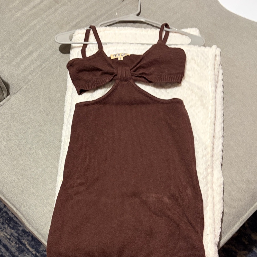 Verge Girl Brown Mini Dress